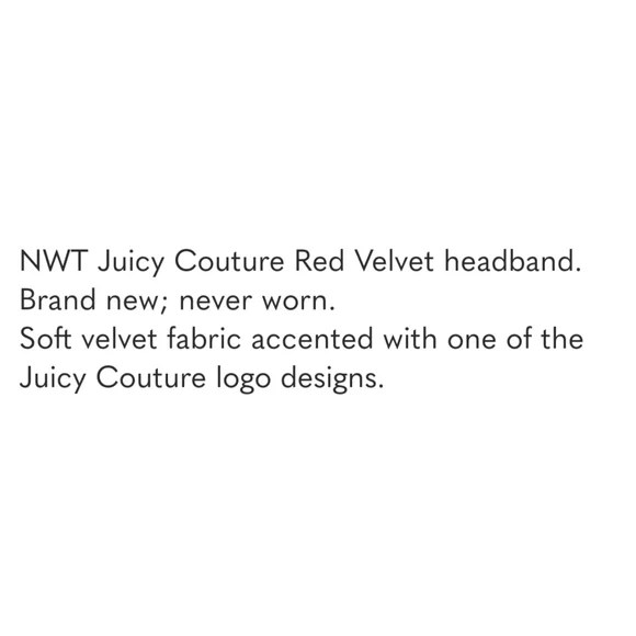 🏷 CLEARANCE! Juicy Couture Red Velvet Headband - Picture 6 of 6